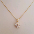 Crystal Floral Pendant Necklace