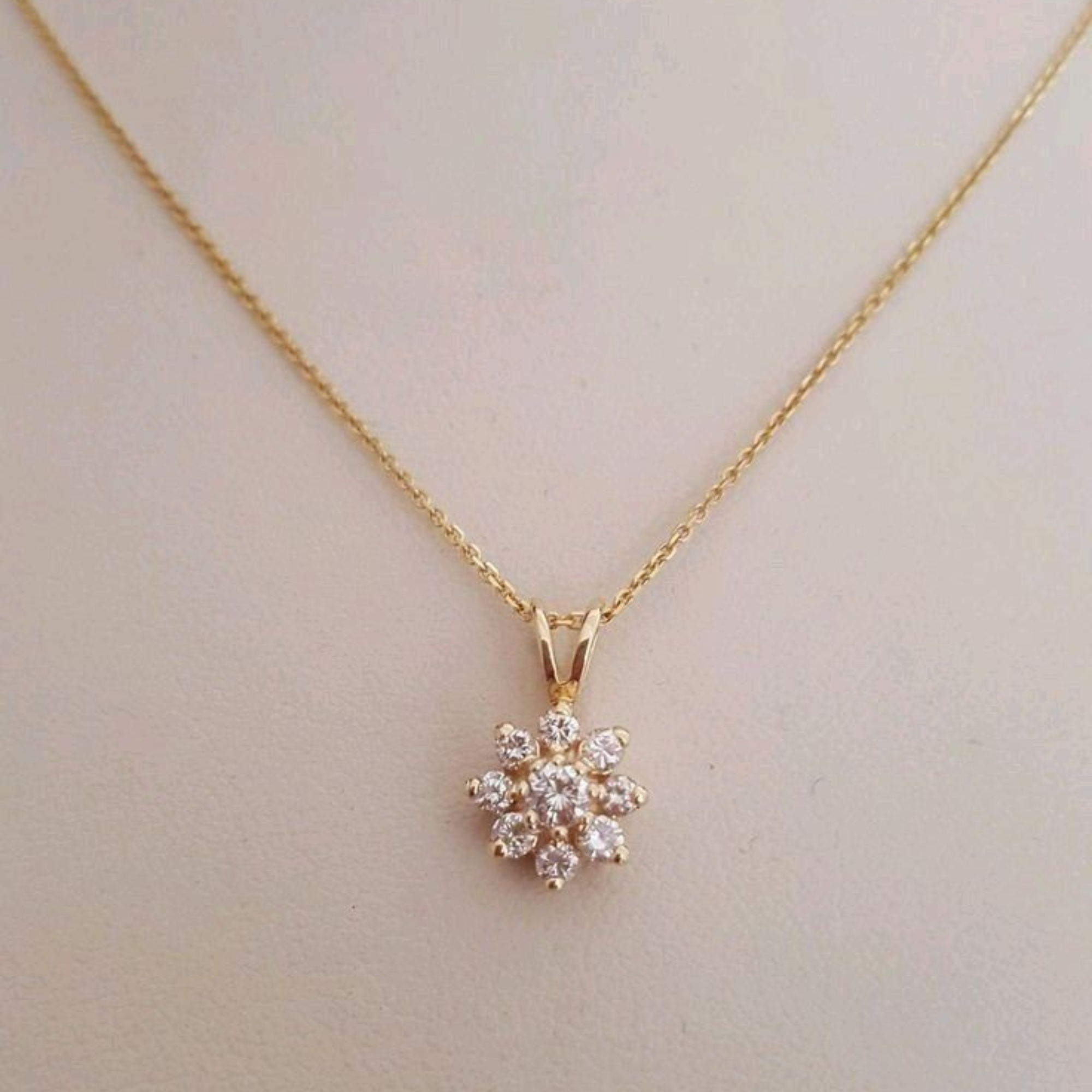 Crystal Floral Pendant Necklace