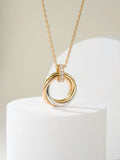 Interlocking Circle Pendant Necklace