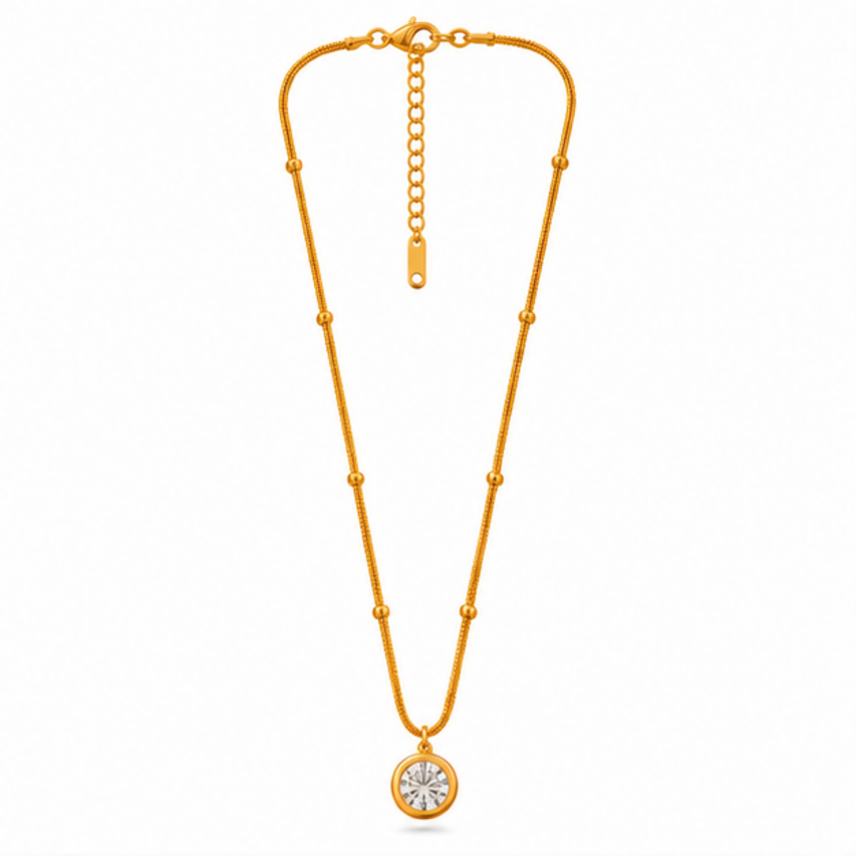 Delicate Gold-Tone Pendant Necklace for Everyday Elegance
