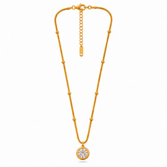 Delicate Gold-Tone Pendant Necklace for Everyday Elegance