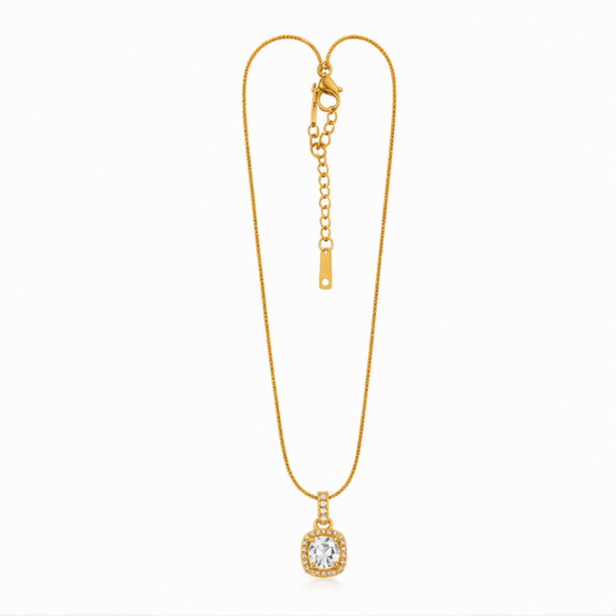 Delicate Gold-Tone Round Pendant Necklace for Everyday Elegance