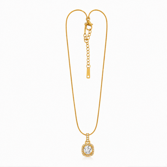 Delicate Gold-Tone Round Pendant Necklace for Everyday Elegance