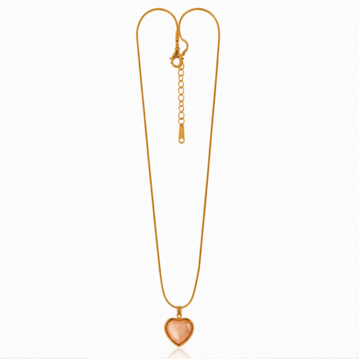 Delicate Gold-Tone Heart Pendant Necklace for Everyday Elegance