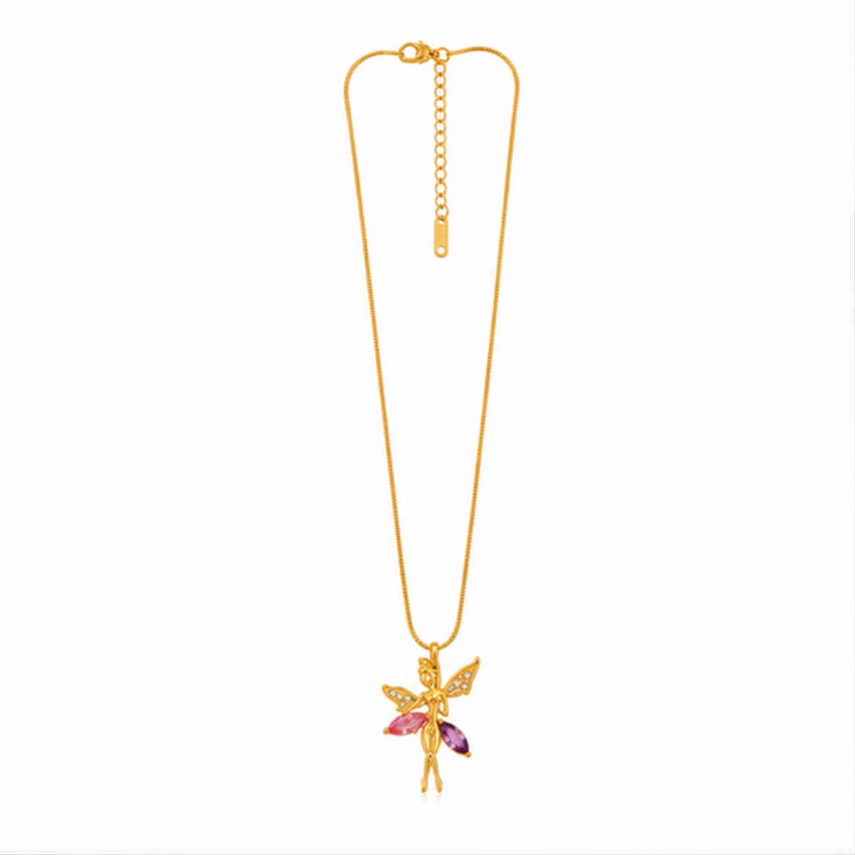 Multicolor Floral Gold-Tone Pendant Necklace for Women