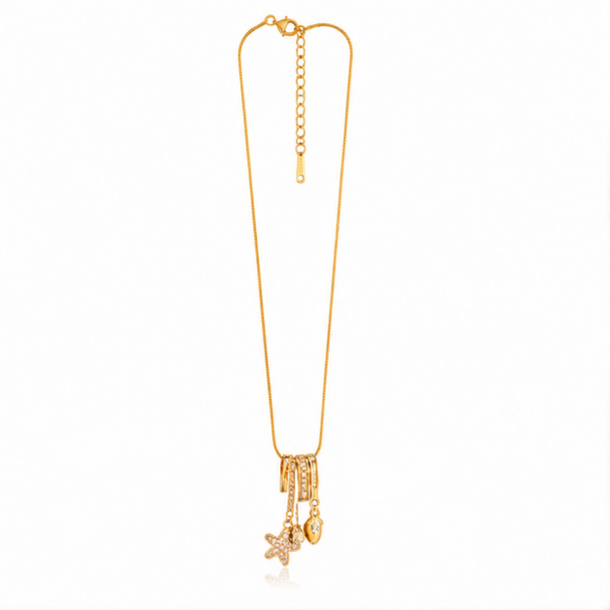 Elegant Gold-Tone Statement Pendant Necklace for Women