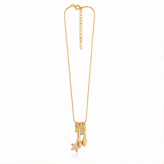 Elegant Gold-Tone Statement Pendant Necklace for Women