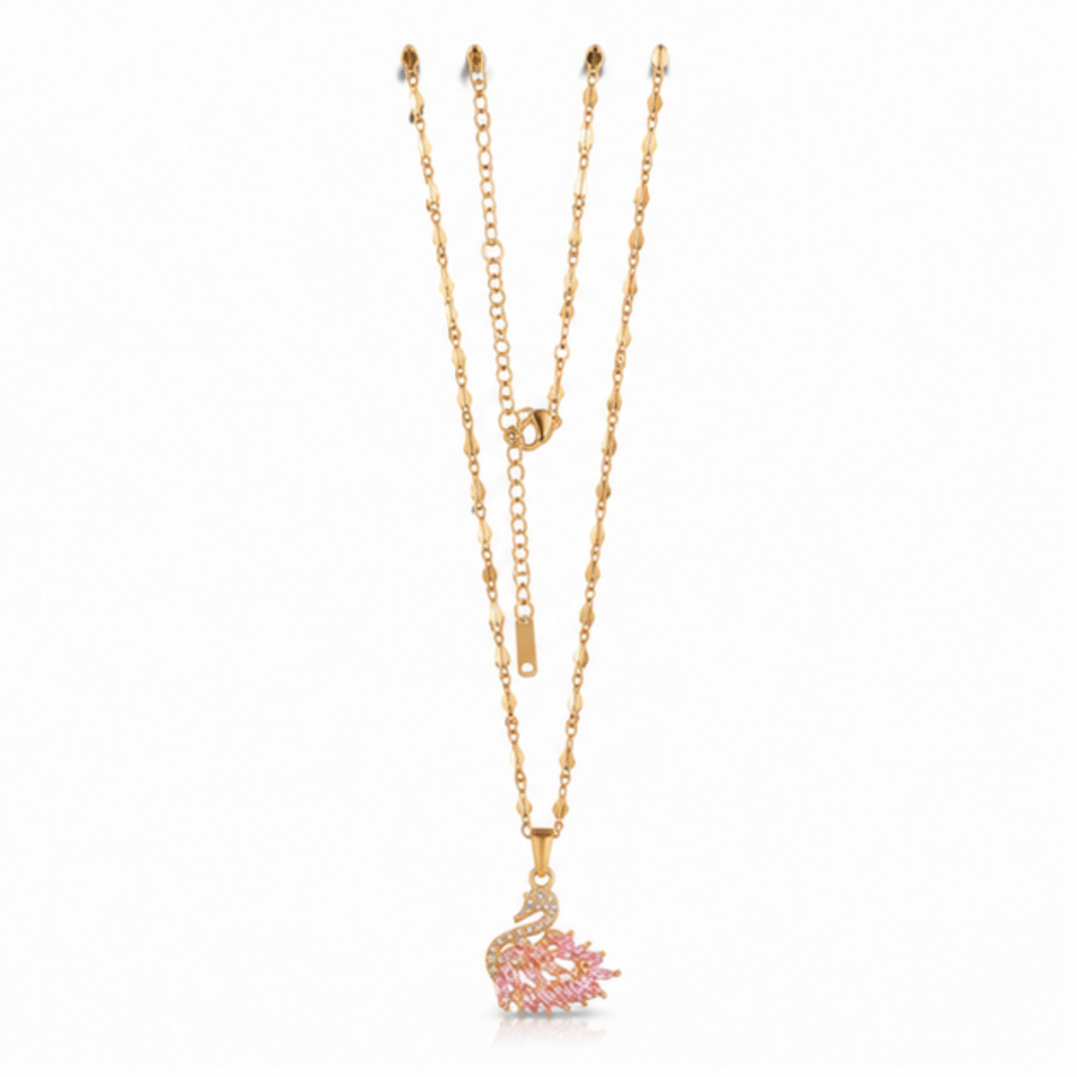 Gold-Tone Floral Pendant Statement Necklace