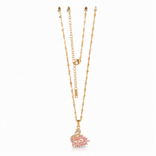 Gold-Tone Floral Pendant Statement Necklace