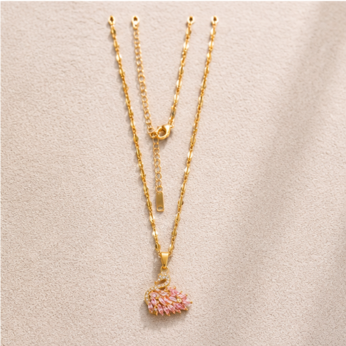 Gold-Tone Floral Pendant Statement Necklace