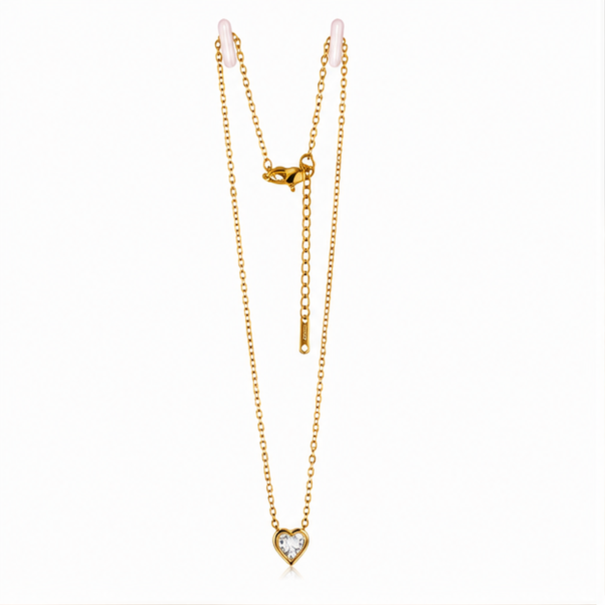 Gold-Tone Heart Pendant Layered Long Necklace