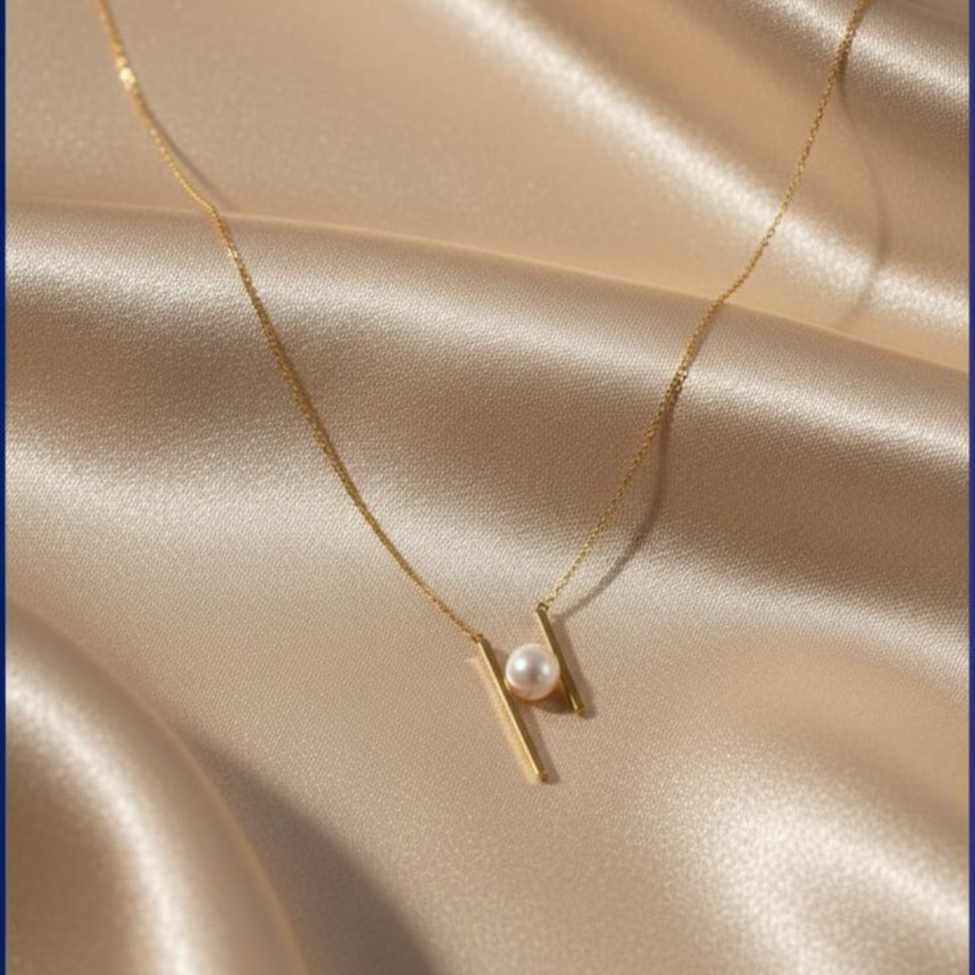 Pearl Bar Pendant Necklace