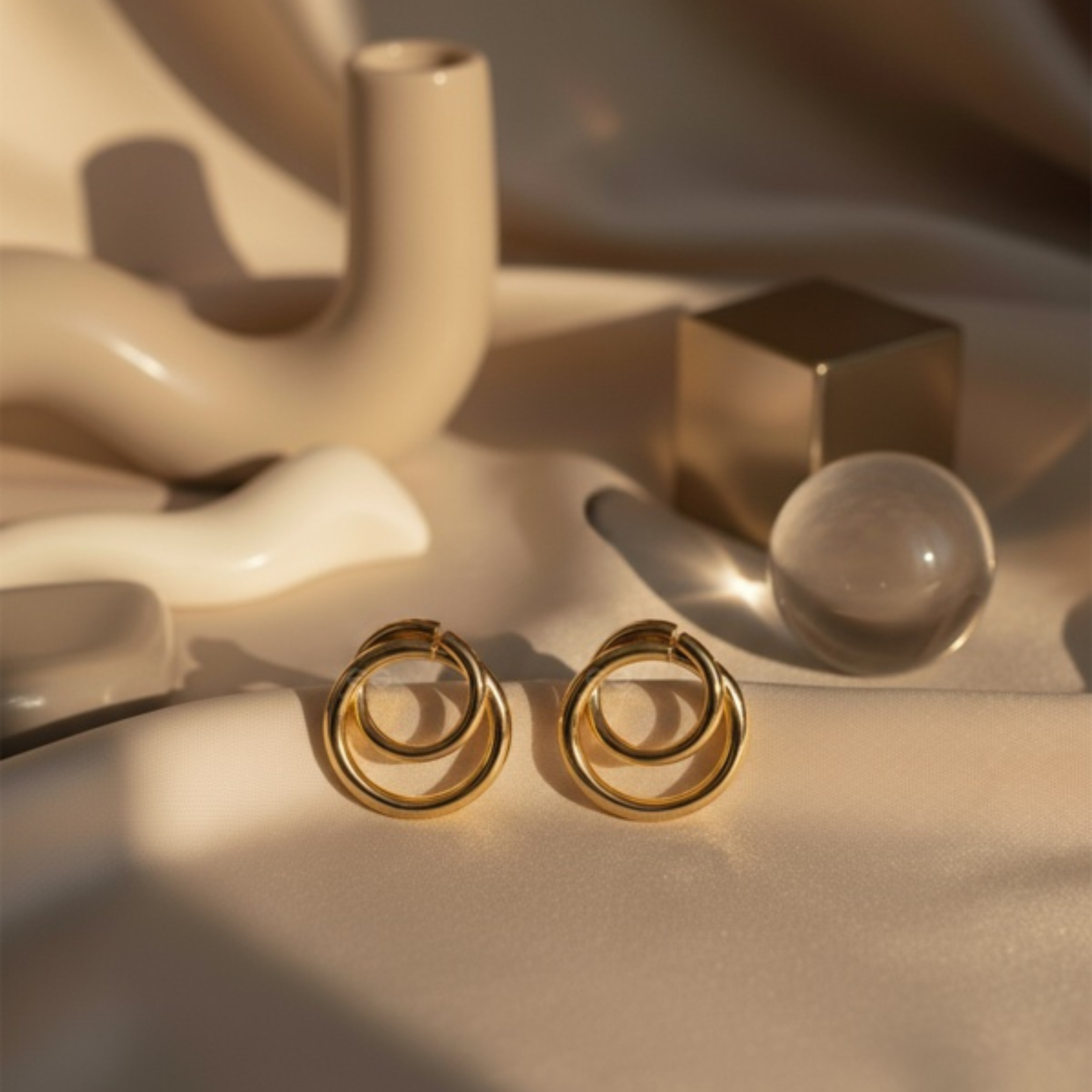 Circle Stud Earrings