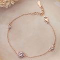 Halo Crystal Charm Bracelet