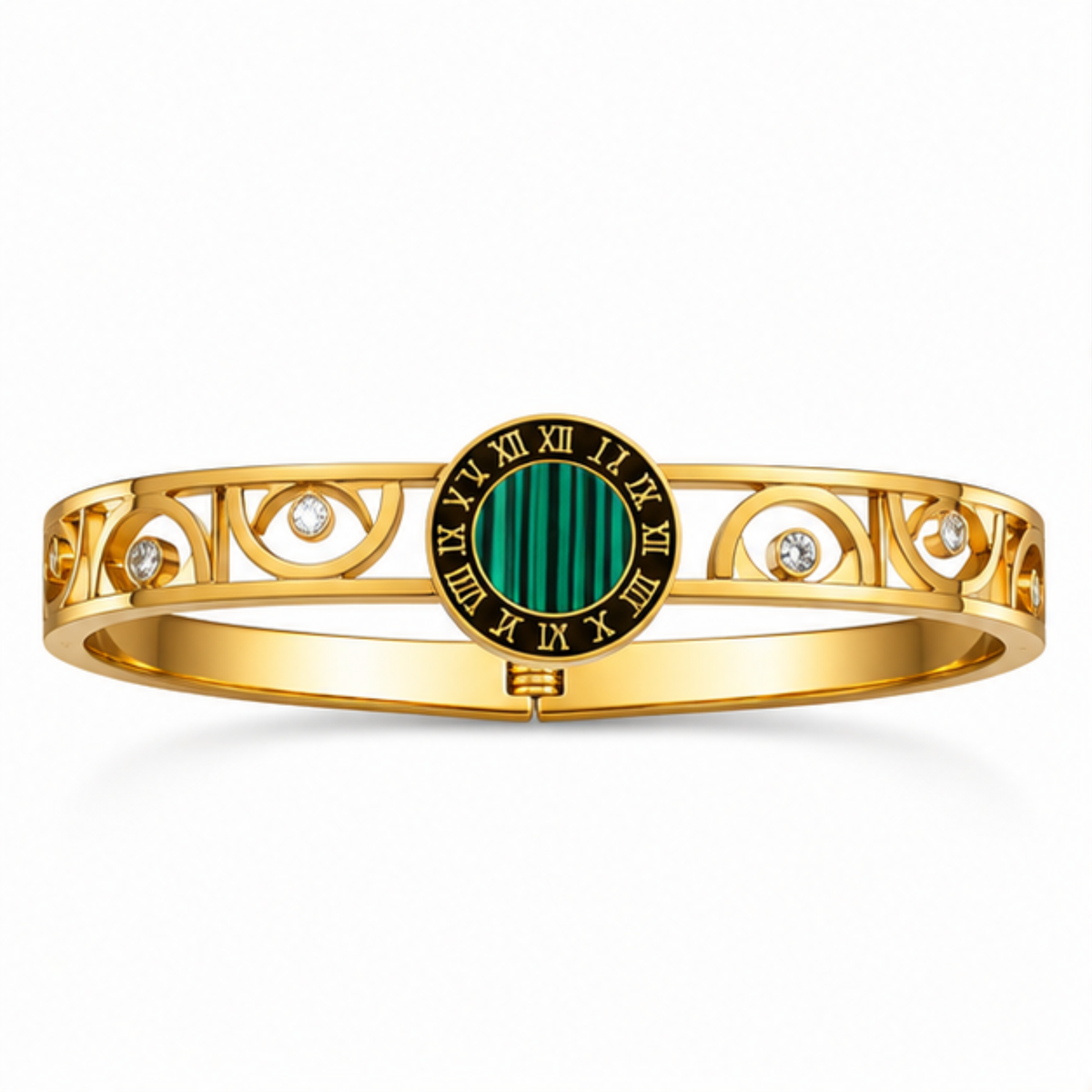 Vintage Roman Numeral Gold Tone Bracelet