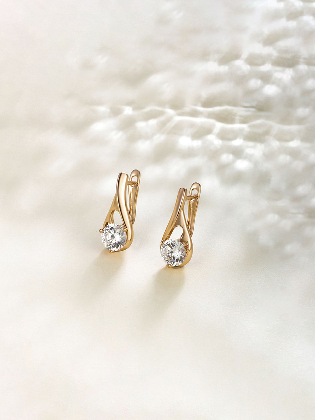 Crystal Huggie Hoop Earrings