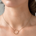 Crystal Circle Pendant Necklace