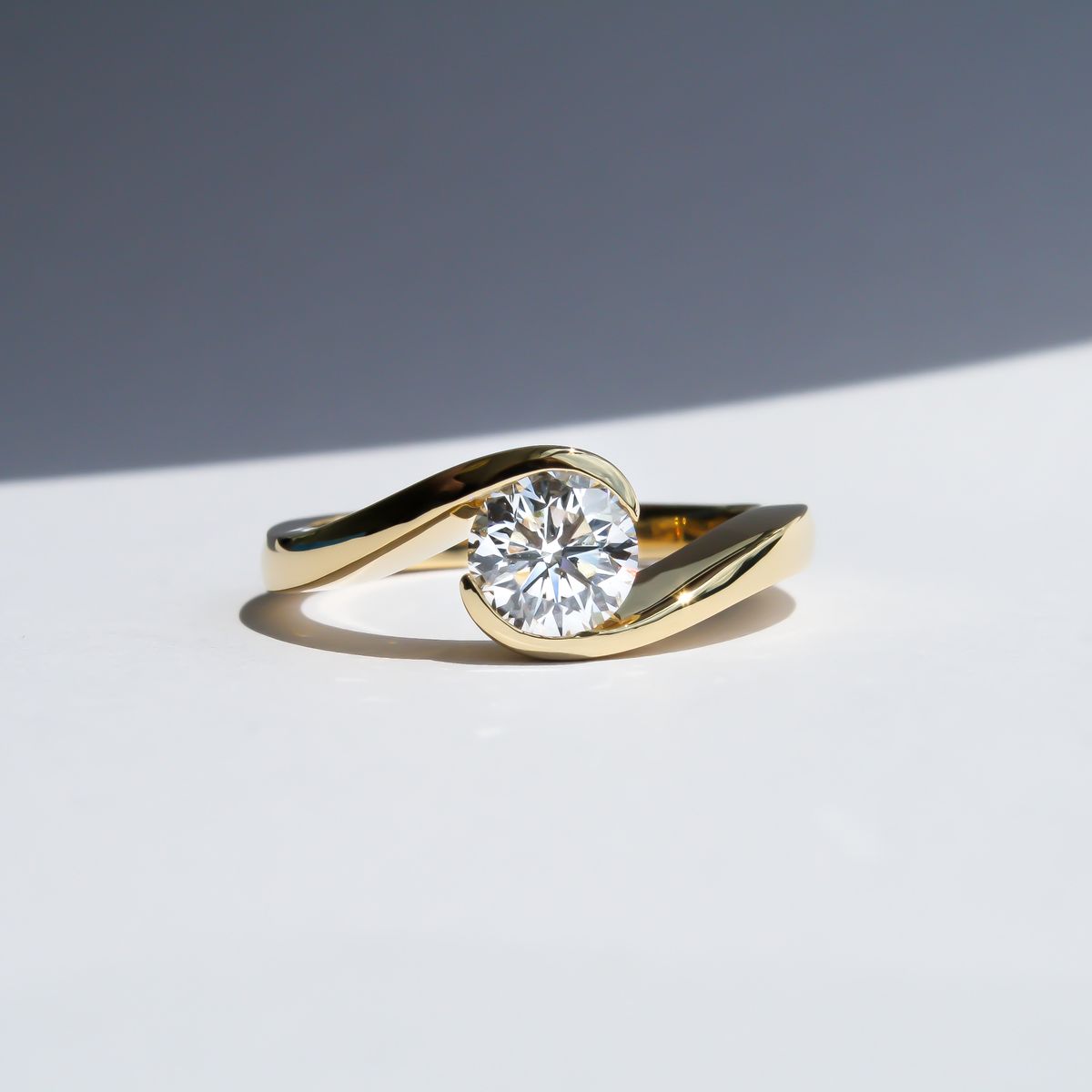 Twisted Solitaire Ring