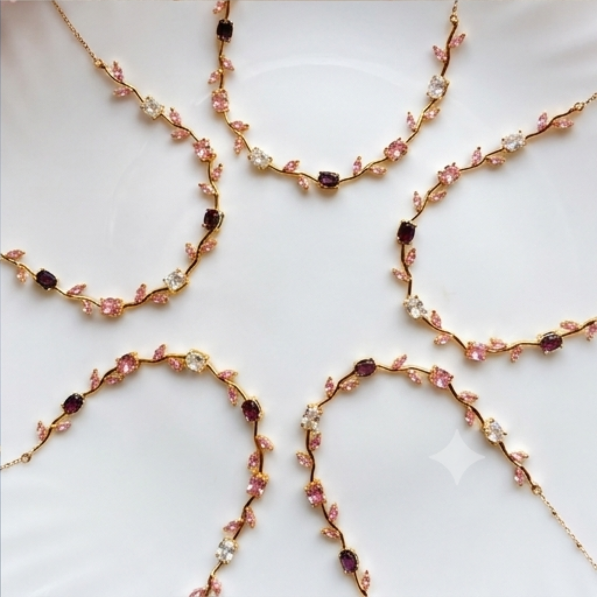 Brown Beaded Gold Tone Delicate Layered Necklace