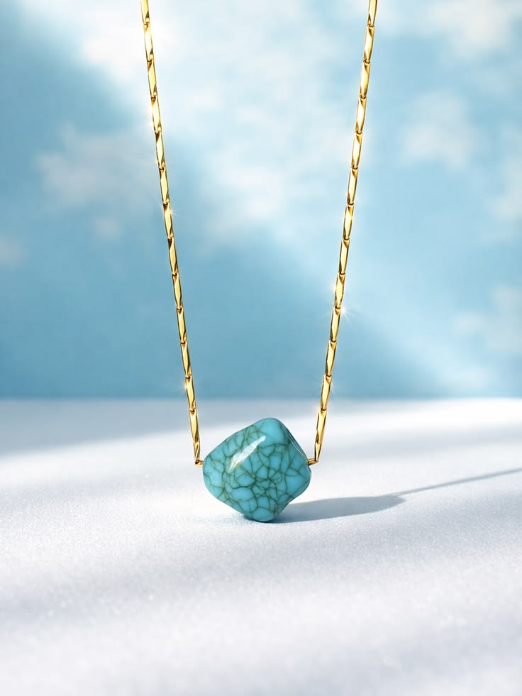 Turquoise Stone Pendant Necklace