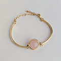 Quartz Charm Cuff Bracelet