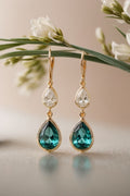 Teardrop Crystal Dangle Earrings