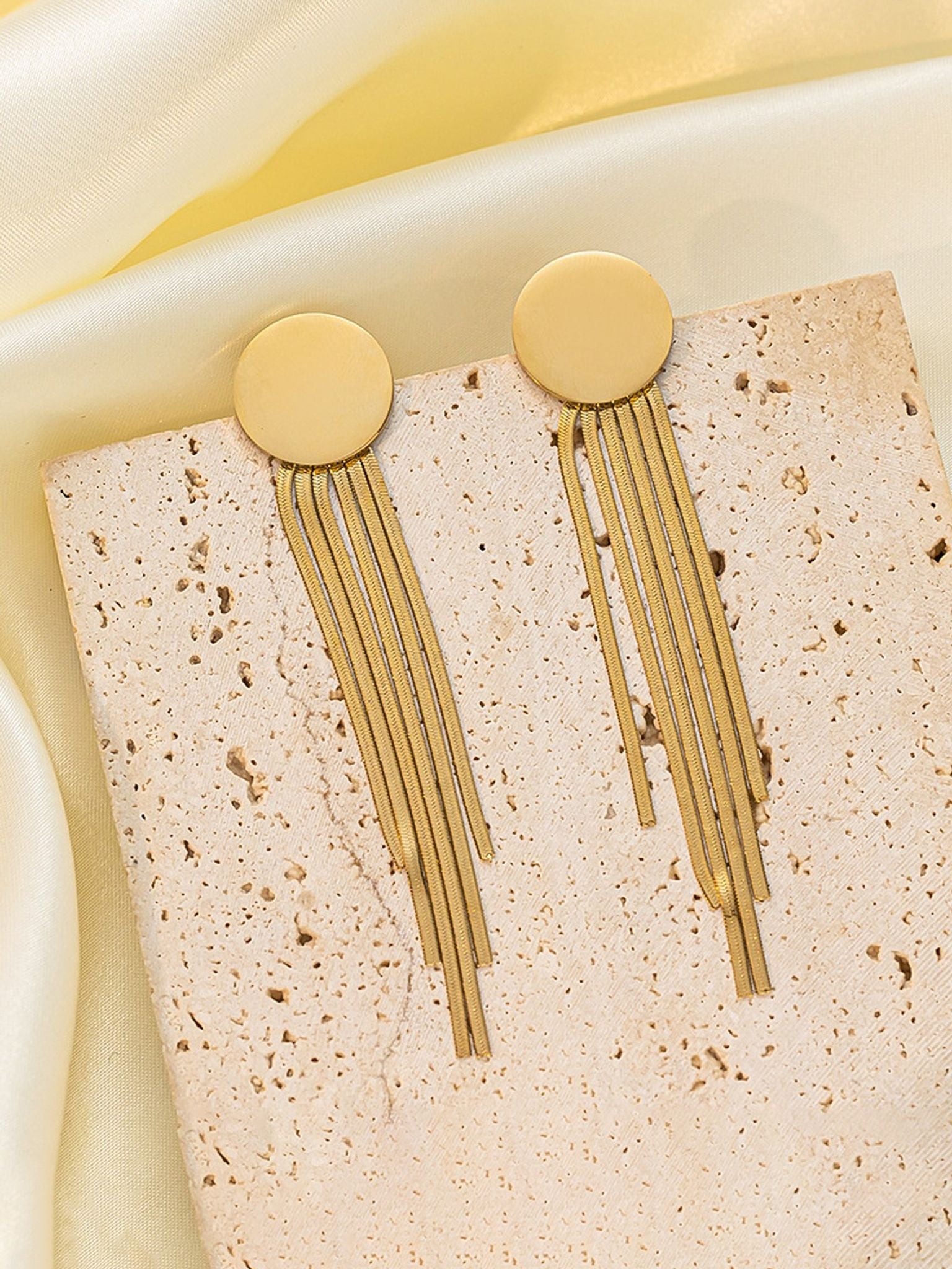 Drop Statement Stud Earrings