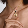 Sculptural Teardrop Pendant Necklace