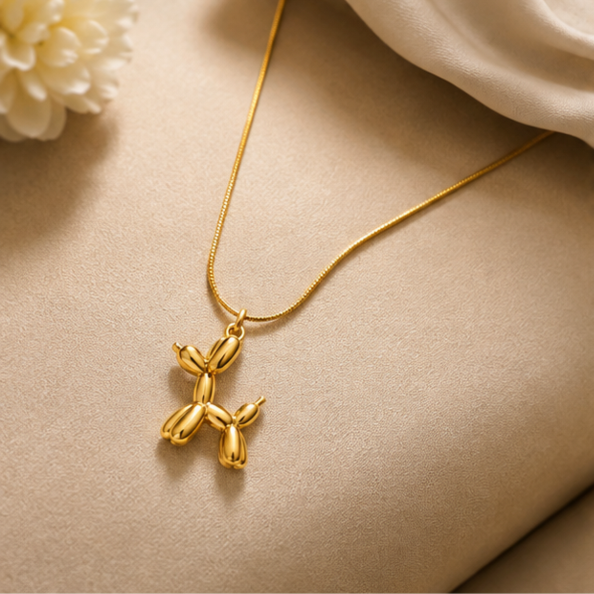 Elegant gold floral pendant necklace with a delicate chain for everyday wear by Maelle