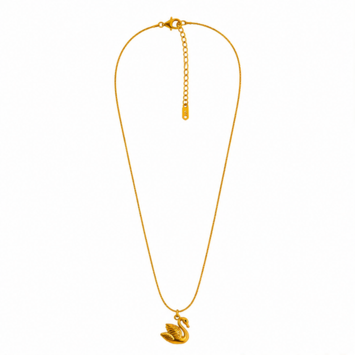 Maelle gold tone swirl pendant necklace with a delicate chain for everyday elegance