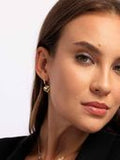 Puffy Heart Hoop Earrings