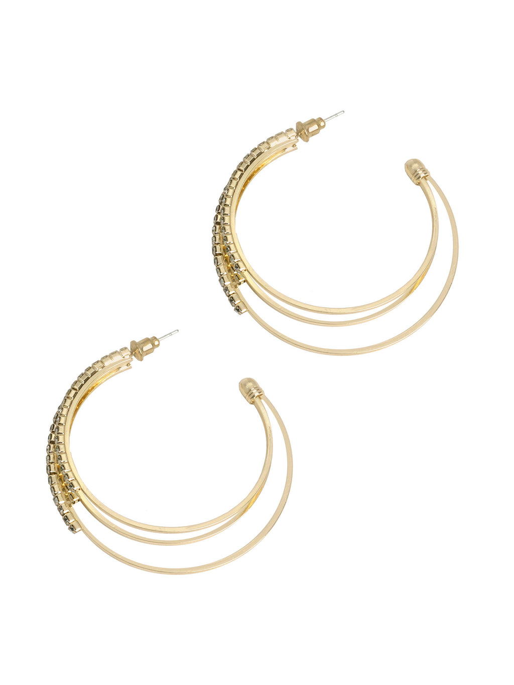 Double Layer Crystal Earrings